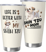 Load image into Gallery viewer, Best Shih Tzu Mom Gifts for Women, 20 Oz Shih Tzus Lover Travel Tumbler Mugs with Shih Tzus, Travel Mug Gift for Shih Tzu Mom