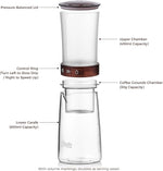 Load image into Gallery viewer, Adjustable Flow Cold Brew Coffee Maker, 450ml Glass Ice Drip Tower with Control Valve &amp; 500-Mesh Stainless Steel Filter for Smooth, Low-Acid Cold Brew Iced Coffee at Home (Translucent Amber)