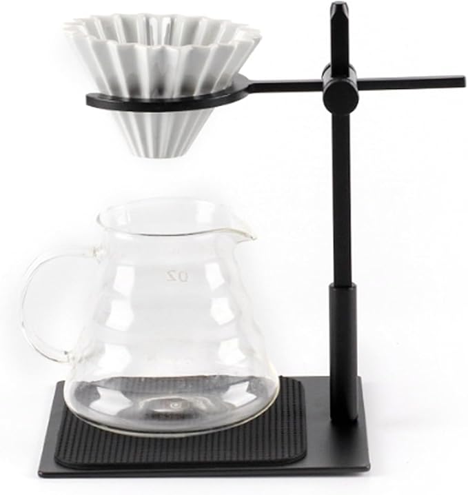 Pour Over Coffee Stand, Aluminum Alloy Pour Over Coffee Station Dripper Stand Adjustable Antislip Coffee Dripper Stand for Home or Office