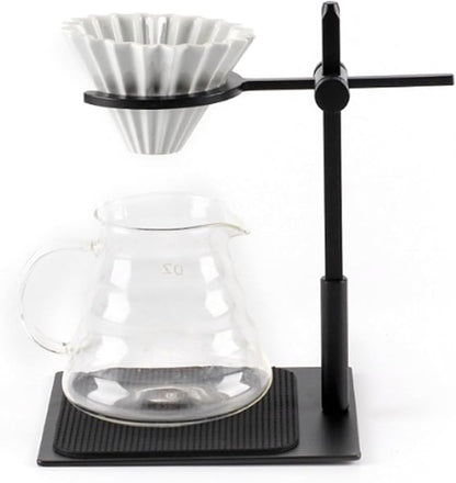 Pour Over Coffee Stand, Aluminum Alloy Pour Over Coffee Station Dripper Stand Adjustable Antislip Coffee Dripper Stand for Home or Office