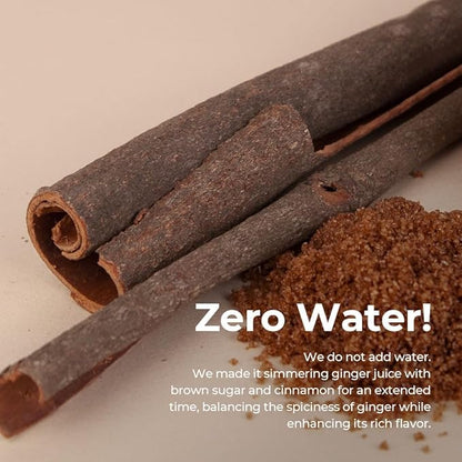 Damccot Korean Ginger Root Extract Tea Stick, Squeezed Ginger Concentrate Herbal Healthy Relaxation Instant Beverage for Hot and Cold, Remedy for Cough, No Preservatives (0.88 oz x 10 Sticks)