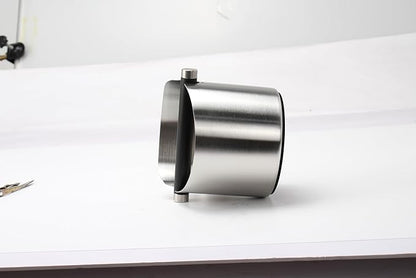 Espresso Knock Box, Stainless Steel Coffee Grounds Knock Box, With Removable Knock Bar and Non-Slip Rubber Base (Silver)