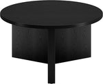 Load image into Gallery viewer, Henn&amp;Hart 32" Round Wood Pedestal Coffee Table for Living Room, Family Room, Office, or Apartment, Black Grain