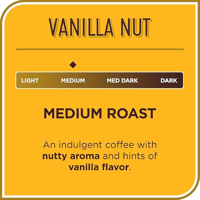 Don Francisco's Premium Vanilla Nut Medium Roast Ground Coffee - 100% Arabica Beans, Perfect for Drip, Pour Over, and French Press - Carefully Sourced, Family-Crafted Since 1870 (12 oz Bag)