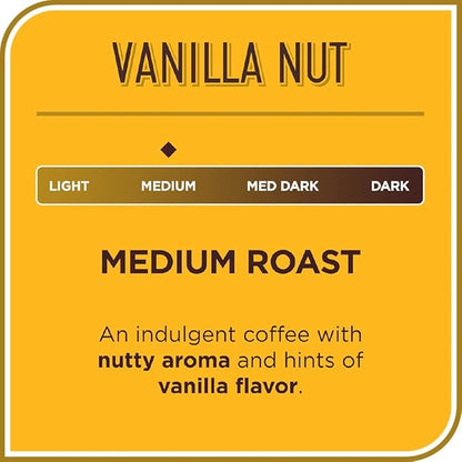 Don Francisco's Premium Vanilla Nut Medium Roast Ground Coffee - 100% Arabica Beans, Perfect for Drip, Pour Over, and French Press - Carefully Sourced, Family-Crafted Since 1870 (12 oz Bag)