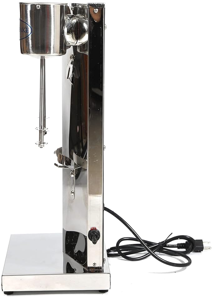 Commercial Stainless Steel Milk Shake Machine, Stainless Steel Electric Milkshake Maker, Double Head Drink Mixer 180W 110V 18000r/min (Double Head 18000r/min)