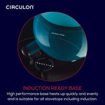 Load image into Gallery viewer, Circulon Enamel on Steel Whistling Teakettle/Teapot With Flip-Up Spout, 2 Quart - Turquoise Blue