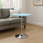 Load image into Gallery viewer, Magshion 23.5" Round Adjustable Height Bar Table, 27.5"-36" Range, 360° Swivel MDF Top Pub Table for Dining, Café, Cocktail, Blue