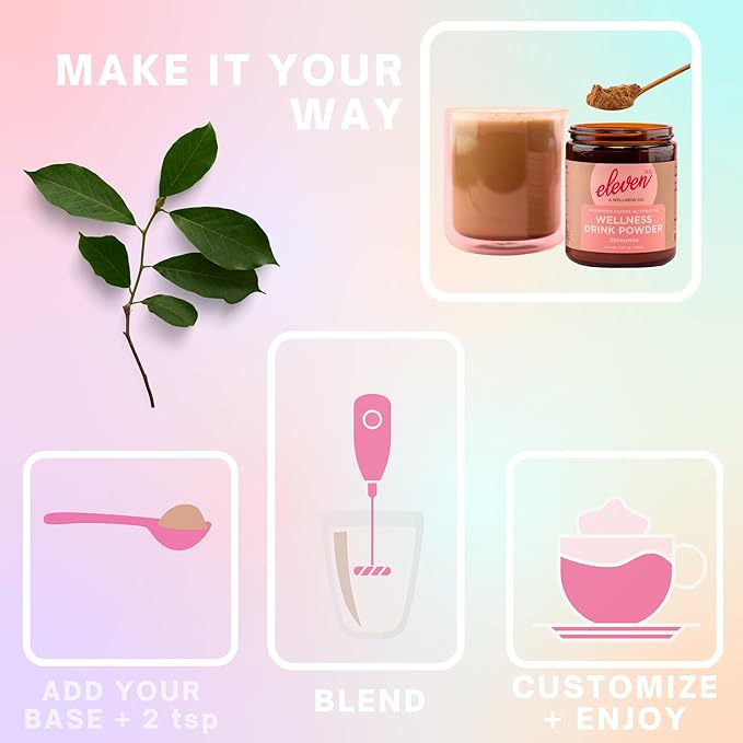 Eleven TLC, Shroomie Master Mind Coffee Substitute, Caffeine-Free Energy, 8 Mushrooms + Superfoods, Developed by MD, Non-Reactive Glass Jar