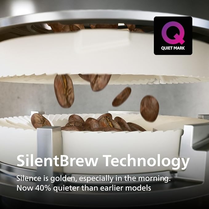 Philips 4400 Series Fully Automatic Espresso Machine – 12 Hot & Iced Coffees, Quick-to-Clean LatteGo Milk System, SilentBrew, QuickStart, Ceramic Grinder, Black Chrome (EP4447/90)