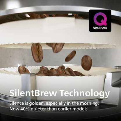 Philips 4400 Series Fully Automatic Espresso Machine – 12 Hot & Iced Coffees, Quick-to-Clean LatteGo Milk System, SilentBrew, QuickStart, Ceramic Grinder, Black Chrome (EP4447/90)