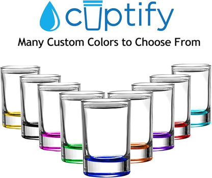 Personalized Shot Glasses Set of 50 Black Bottom Custom 2 oz Cordial Shot Glass Initial and Name for Gifts, Weddings, Birthdays, Party, Event, Decorations