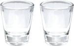 Load image into Gallery viewer, Thirsty Rhino Karan, Round 1.5 oz Shot Glass with Heavy Base, Clear Glass, Set of 2