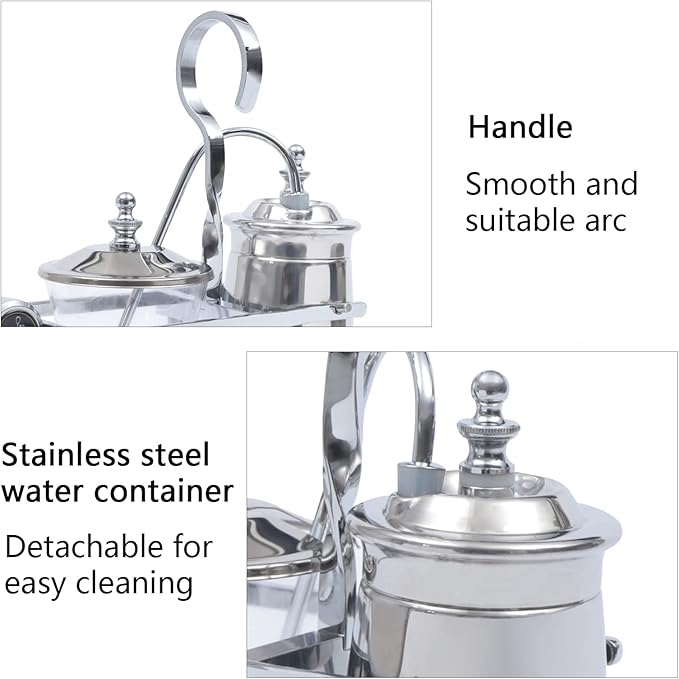 Family Balance Siphon Syphon Coffee Maker Siphon Brewer, Elegant Retro-Style Design Sliver (Sliver)