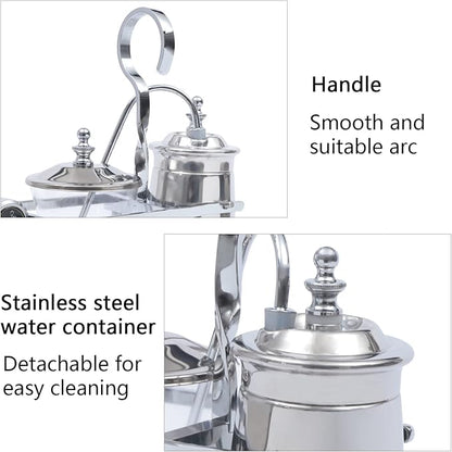 Family Balance Siphon Syphon Coffee Maker Siphon Brewer, Elegant Retro-Style Design Sliver (Sliver)