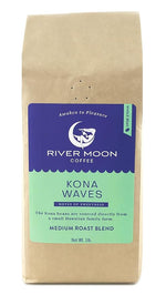 Load image into Gallery viewer, River Moon Coffee, Kona Coffee Whole Bean, Medium Roast, 16 Ounce, Kona Waves Hawaiian Blend, Sustainably Farmed, 100% Arabica