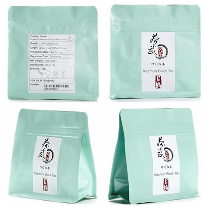 ChaWuWarmSun [B] Keemun KongFu Black Tea,6oz/170g,Kong Fu Tea Loose Leaf,Chinese QiMen HongCha