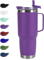 Load image into Gallery viewer, HASLE OUTFITTERS 30oz Tumbler With Handle, Insulated Travel Coffee Mug With Straw Leak-Proof Double Wall Stainless Steel Vacuum Tumblers Metal Cup with Straw for Hot and Cold Drink