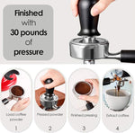 Load image into Gallery viewer, 53mm Coffee Tamper Stainless Steel Espresso Tamper with Spring Loaded Coffee Calibrated Tamper Flat Base Barista Office Family Espresso Coffee Maker Accessories(with Spring, 53mm)