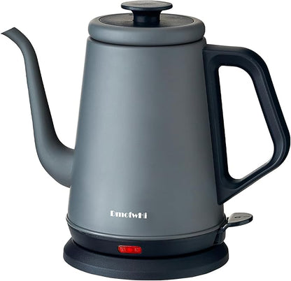 DmofwHi Gooseneck Electric Kettle(1.0L),1000W Electric Tea Kettle of 304 Stainless Steel,Auto Shut off,Water Kettle for Coffee and Tea-Grey