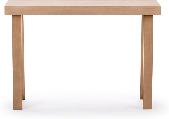Plank+Beam Solid Wood Console Table, 46.25 Inch, Sofa Table, Narrow Entryway Table for Hallway, Behind The Couch, Living Room, Foyer, Easy Assembly, Blonde