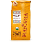 Load image into Gallery viewer, Mayorga Organic Coffee 5lb Mayan Blend - Medium Roast Whole Bean Coffee Specialty Grade, 100% Arabica, Slow Roasted, Chocolate and Floral Flavor with Low Acidity - USDA Organic, Non-GMO, Kosher