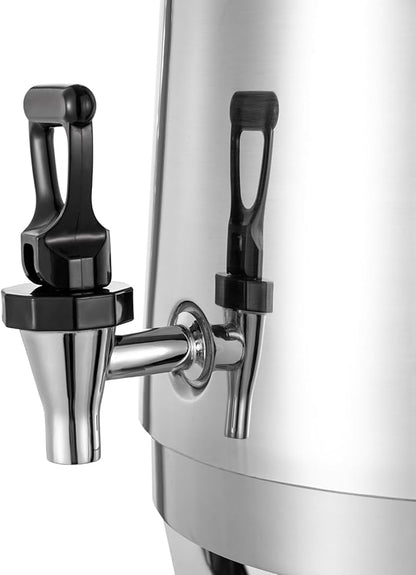 YIYIBYUS 3.5 Gallon Hot Beverage Dispenser, Stainless Steel Coffee Urn Chafer, Hot Drinks Dispenser for Milk Coffee Tea Water Juice - Parties Event Buffet Catering, Alcohol heating, Silver