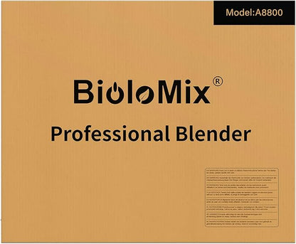 BioloMix Heavy Duty Commercial Blender, 2200W 60Oz Professional Kitchen Blender Smoothies, Shakes, Ice and Frozen Fruit, Optional Dry Grains Container
