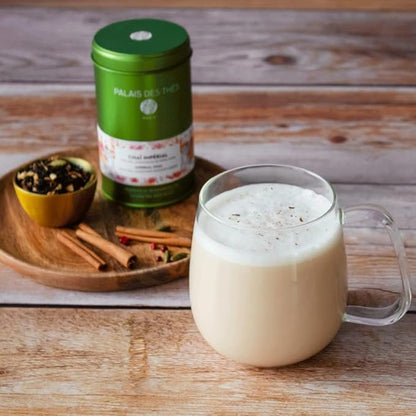 Palais des Thés - Organic Imperial Chai - Premium Black Tea, Cardamon & Pink Pepper - 3.5oz Loose Leaf Metal Gift Tin - Serves 17 cups