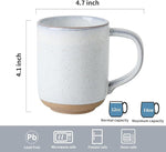 Load image into Gallery viewer, HASENSE Coffee Mugs, 12 OZ Coffee Cups Ceramic Set of 4 with Handle and Speckled Patterns for Man Woman, Vintage Stoneware Porcelain Coffee Cups Set for Tea, Cocoa, Milk, Latte and Cappuccino - White