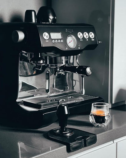 Normcore 58.5mm Coffee Tamper V4 - Spring-loaded Tamper with 15lb / 25lb / 30lbs Replacement Springs - Anodized Aluminum Handle and Stand - Stainless Steel Flat Base