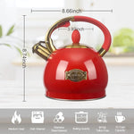 Load image into Gallery viewer, 3Quart Whistling Tea Kettle Classic Teapot Stainless Steel Teakettle with Cool Grip for Stovetop