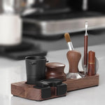 Load image into Gallery viewer, Wooden Espresso Tamping Station, Portafilter Tamping Stand Espresso Coffee Organizer Box Fit for Storage 51, 53, 58MM Espresso Tamper Mat Portafilter Holder, (Accessories not included)