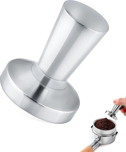 Mtsooning 40mm Coffee Tamper, Solid Stainless Steel Barista Powder Press Leveler Tool, Espresso Coffee Tamper Hammer for Coffee Grounds Machines Accessory