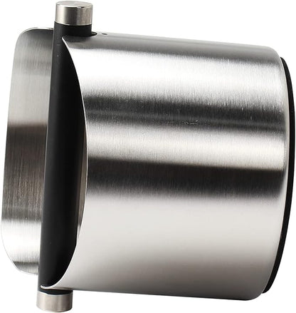 Coffee Knock Box, Espresso Knock Box Stainless Steel Espresso Machine Accessories with Removable Knock Bar and Non-Slip Base Coffee Grounds Container Bin, Large (Silver)