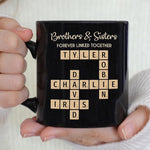 Load image into Gallery viewer, Family Puzzle Mug - Brothers &amp; Sisters Forever Linked Together - Personalized For Family, Sister, Brother, Siblings - Scrabble Coffee Mug - Gifts For Christmas, Birthday, Anniversary