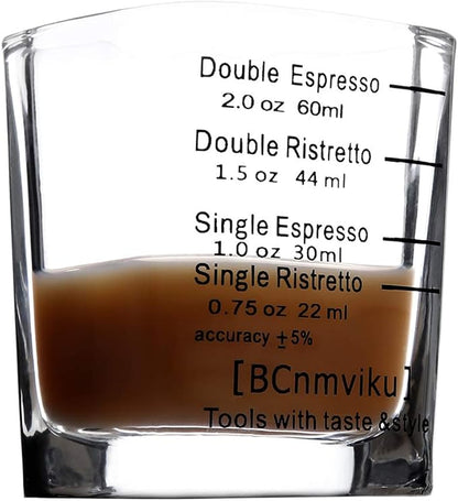 Shot Glasses Measuring cup Liquid Heavy Base Glass Wine Glass Espresso Shot Glass Measurement 2 OZ / 60ML Glass Set for Whiskey, Tequila, Vodka Birthday Gifts Women Men,(Square-4pack)