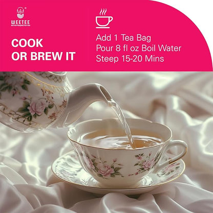 WT WEETEE Milk Thistle Tea Bags, Made with 100% Pure Milk Thistle Seeds, Natural Caffeine-free Herbal Tea Detox Tea 3g x 60 Counts