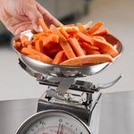 Load image into Gallery viewer, San Jamar Escali Promzr Mechanical Dial Scale with Bowl for Kitchens and Restaurants, Metal, 2 Pounds, Silver