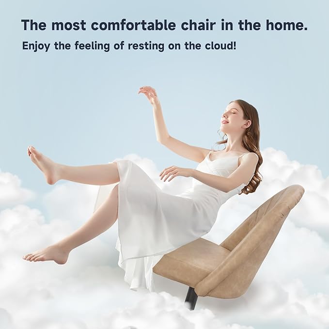 Chromcraft Set of 4 Caster Swivel Tilt Dining Chairs, PU Leather Chairs with Soft Wheels, Ultra Comfy Sturdy Kitchen Chairs, Rolling Chair on Wheels for Home (Ivanhoe NPL Nude)