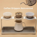 Load image into Gallery viewer, Palatti Universal Pour Over Coffee Drippers (Set of 3), Porcelain Ceramic Pour Over Coffee Maker Set, Adapt to All Paper Filters, Interchangeable Design Brings 11 Brewing Profiles, 1-4 cups