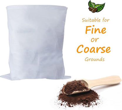 50 Pack Cold Brew Coffee Filters, 20" X 20" Commercial Cold Brew Filters, Filter Bag for Brew Up To 5 LBS Coffee, Fits 5 Gallon Buckets