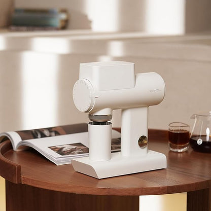 TIMEMORE Sculptor 064S Flat Burr Coffee Bean Grinder, Electric Espresso Grinder with Stepless Coarseness Adjustment, Suitable for Pour over, French Press, Cold Brew - White