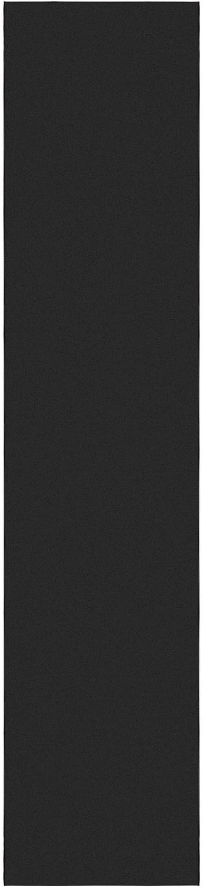Ottomanson Hallway Runner Rug 2'7" x 12' Non Slip Solid Area Rugs Easy to Clean Laundry Rug Runner Durable & Pet Friendly Floor Carpet Runners for Hallways Entryway Living Room Kitchen, Black