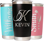 Load image into Gallery viewer, Made in USA - Personalized Tumbler with Engraved Name - Custom Coffee Mug Cup 20 Oz with Lid - Customized Employee Appreciation Gifts - Personalized Gifts for Men Women - Customized By Enterprise