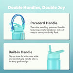 Load image into Gallery viewer, mininoo Insulated Stainless Steel Water Bottle with Straw and Lid for Sports, 24 oz, Pacific Dream