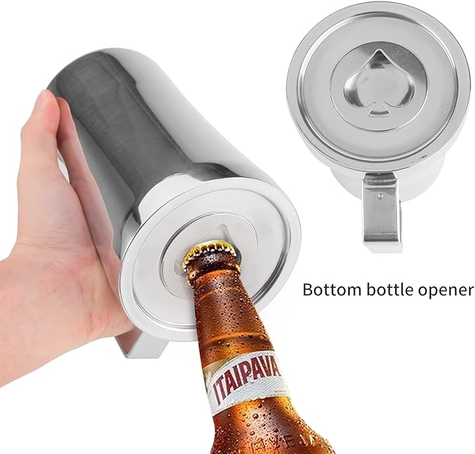 Stainless Steel Coffee Mug, 304 Double Wall Tumbler With Handle, Insulated Beer Stein With Opener, Gifts for Men (20 oz)