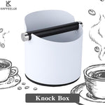 Load image into Gallery viewer, Italian Espresso Tapping Box, Stainless Steel Coffee Grinding Tapping Box, With Detachable Tapping Rod And Anti Slip Rubber Base (White)