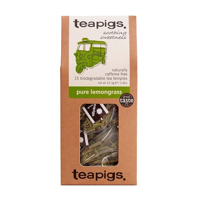 Teapigs Pure Lemongrass Tea Bags Made With Whole Leaves (1 Pack of 15 Tea Bags)