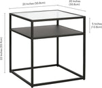 Load image into Gallery viewer, Ada 20'' Wide Square Side Table in Blackened Bronze